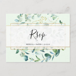 Geometric Eukalyptus Greenery UAwg Postkarte