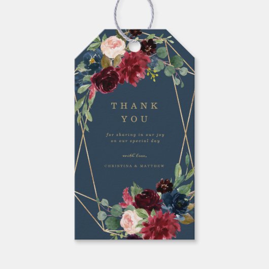 Geometric Fall Elegance Geschenktasten Geschenkanhänger (Vorderseite)