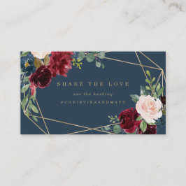 Geometric Fall Elegance Hashtag Card Visitenkarte