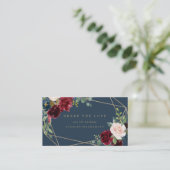 Geometric Fall Elegance Hashtag Card Visitenkarte (Stehend Vorderseite)