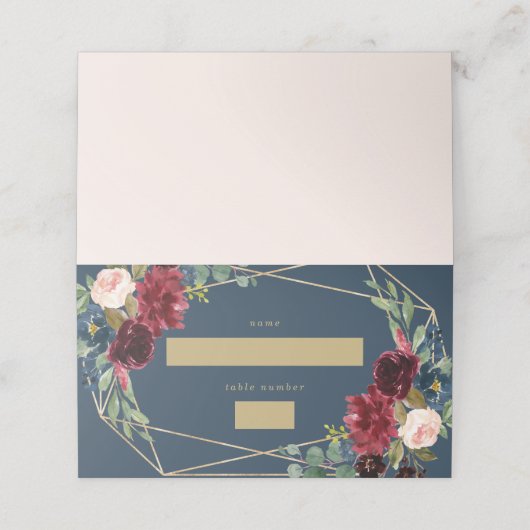 Geometric Fall Elegance-Platzkarte Platzkarte (Außenseite Aufgefaltet)