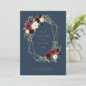 Geometric Fall Elegance Save the Date Menükarte (Stehend Vorderseite)