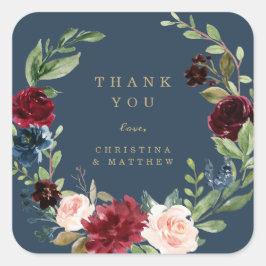 Geometric Fall Elegance Vielen Dank Sticker Tag