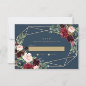 Geometric Fall Elegance Wedding RSVP Einladung (Vorderseite)