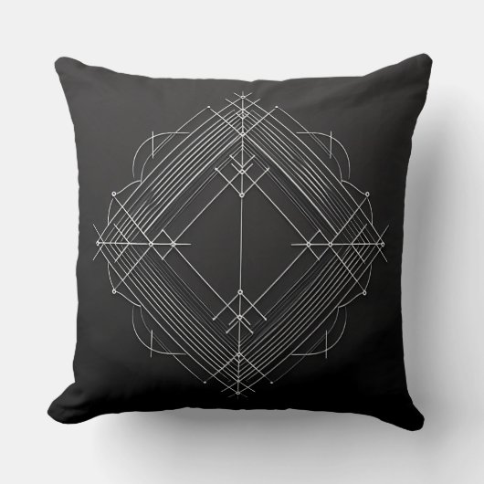 Geometric Filigree Diamond Kissen (Vorderseite)