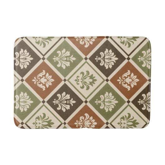 Geometric Floral Badematte (Vorderseite)