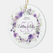 Geometric Floral Lila 50 Jahre Keramik Ornament (Links)