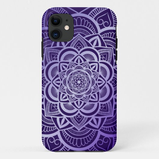 Geometric Floral Mandala Lavender Lila Gradient Case-Mate iPhone Hülle (Rückseite)