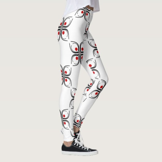 Geometric Floral Pattern Leggings (Rechts)