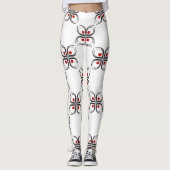 Geometric Floral Pattern Leggings (Vorderseite)
