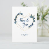 Geometric Floral Vielen Dank Dankeskarte (Stehend Vorderseite)