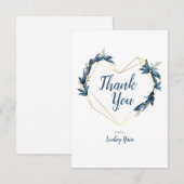 Geometric Floral Vielen Dank Dankeskarte (Vorne/Hinten)