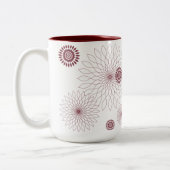 Geometric Flower〜マルーン〜 Zweifarbige Tasse (Links)