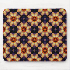 Geometric Flower- like Shapes in Golds Mousepad