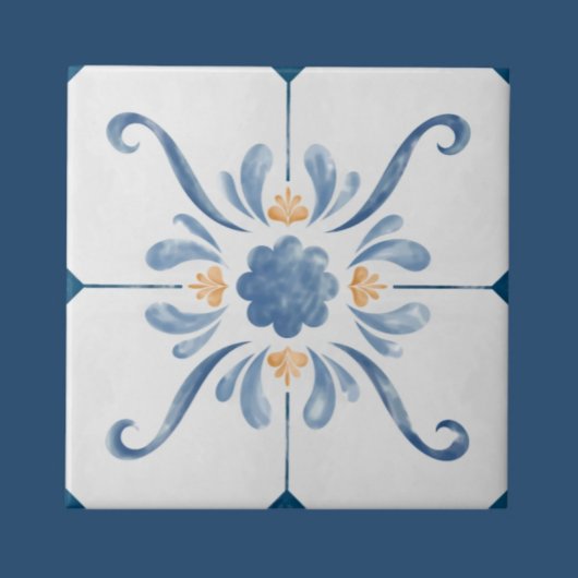 Geometric Flower Pattern Tile - Stylish and Elega Fliese