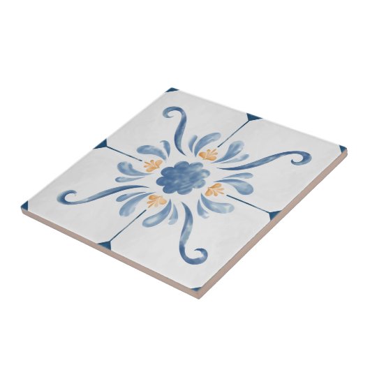 Geometric Flower Pattern Tile - Stylish and Elega Fliese (Seite)