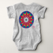 Geometric flower piñata mandala baby strampler (Rückseite)