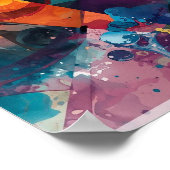 Geometric Fluidity Poster (Ecke)