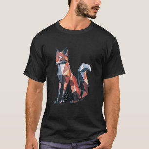 Geometric Fox Art Polygon Animal Lovers T-Shirt