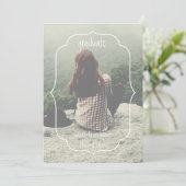 Geometric Frame Graduation Announcement Ankündigung (Stehend Vorderseite)