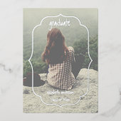 Geometric Frame Graduation Announcement Folieneinladung (Vorderseite)