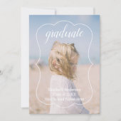 Geometric Frame Kids Photo Graduation Ankündigung (Vorderseite)