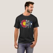 Geometric French Bulldog Colorado Flag  Frenchie T-Shirt (Vorne ganz)