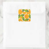Geometric Fruit Quadratischer Aufkleber (Tasche)