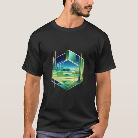 Geometric Fusion: Abstract T-Shirt Design (Vorderseite)