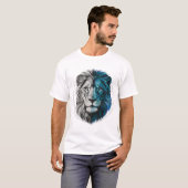 Geometric Fusion Löwen T-Shirt (Vorne ganz)