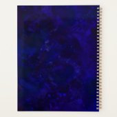 Geometric Geode Deep Blue Rose Gold Agate Wedding Planer (Rückseite)