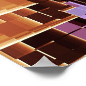 Geometric Glitch Abstract Digital Art Poster (Ecke)