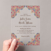 Geometric Glittering Metallic Luxury Wedding Acryleinladungen (Insitu (Handheld))