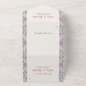 Geometric Glittering Metallic Luxury Wedding All In One Einladung (Außenbereich)