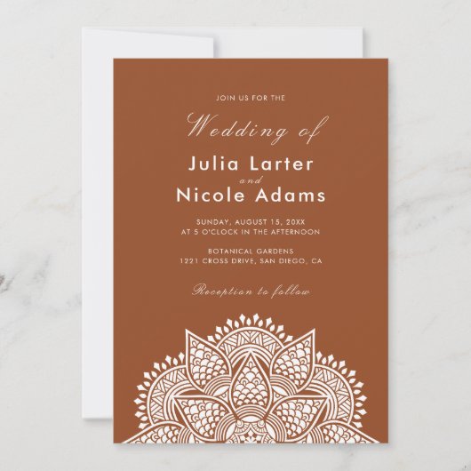 Geometric Glittering Metallic Luxury Wedding Einladung (Vorderseite)