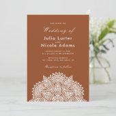 Geometric Glittering Metallic Luxury Wedding Einladung (Stehend Vorderseite)