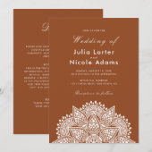 Geometric Glittering Metallic Luxury Wedding Einladung (Vorne/Hinten)