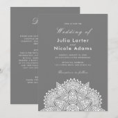 Geometric Glittering Metallic Luxury Wedding Einladung (Vorne/Hinten)