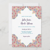 Geometric Glittering Metallic Luxury Wedding Einladung (Vorderseite)