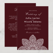 Geometric Glittering Metallic Luxury Wedding Invit Einladung (Vorne/Hinten)