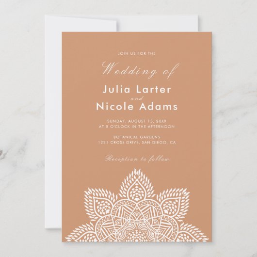 Geometric Glittering Metallic Luxury Wedding Invit Einladung (Vorderseite)