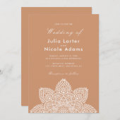 Geometric Glittering Metallic Luxury Wedding Invit Einladung (Vorne/Hinten)