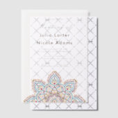 Geometric Glittering Metallic Luxury Wedding Pergament Einladungen (Versetzt (Einladung))