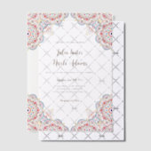 Geometric Glittering Metallic Luxury Wedding Pergament Einladungen (Versetzt (Einladung))