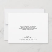 Geometric Gold Blue Green Eucalyptus Flat Wedding Dankeskarte (Rückseite)