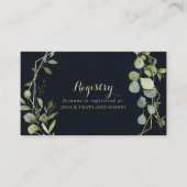 Geometric Gold Blue Green Wedding Gift Registry Begleitkarte (Vorderseite)