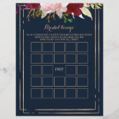Geometric Gold Bridal Bingo, Brautparty Game (Vorderseite)