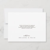 Geometric Gold Brown Green Eucalyptus Flat Wedding Dankeskarte (Rückseite)