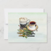 Geometric - Gold Glitzer Blume Bouquet Thema Einladung (Rückseite)