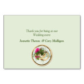 Geometric - Gold Glitzer Blume Bouquet Thema Tischnummer (Rückseite)